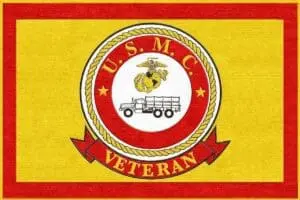 United States Marines Veteran Logo Rug
