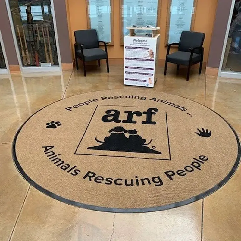 Custom Round Rug With Logo for ARF