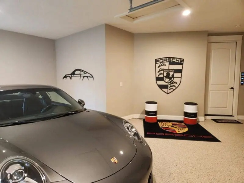 Porsche 911 Room with Logo Rug