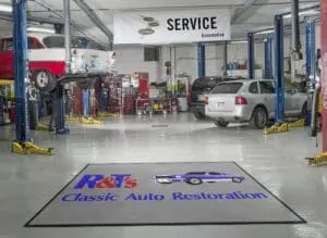 Classic Auto Restoration Logo Rug