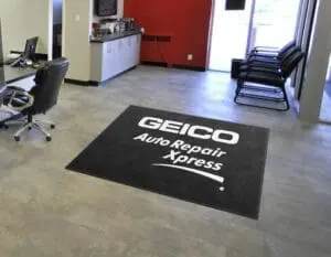 Geico Auto Repair Logo Rug