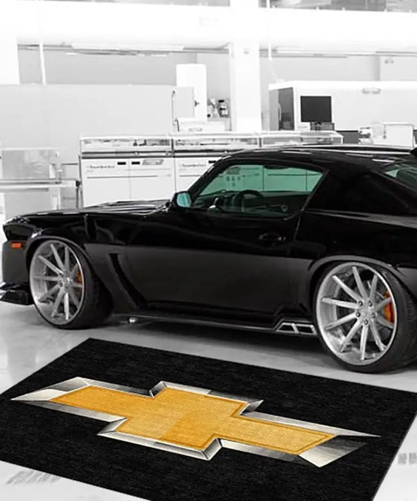 Chevy Bow Tie Logo Rug 