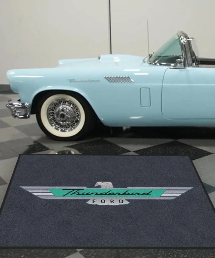 Custom Vintage Thunderbird Logo Rug