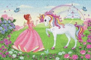The Princess and the Unicorn Girls Rug