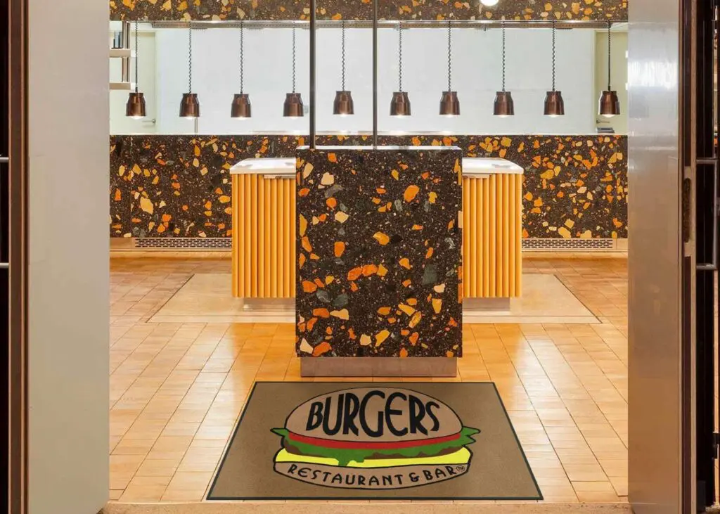 Burger Restaurant Logo Rug