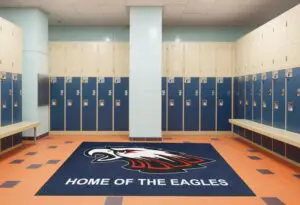 Home of the Eagles Logo Rug