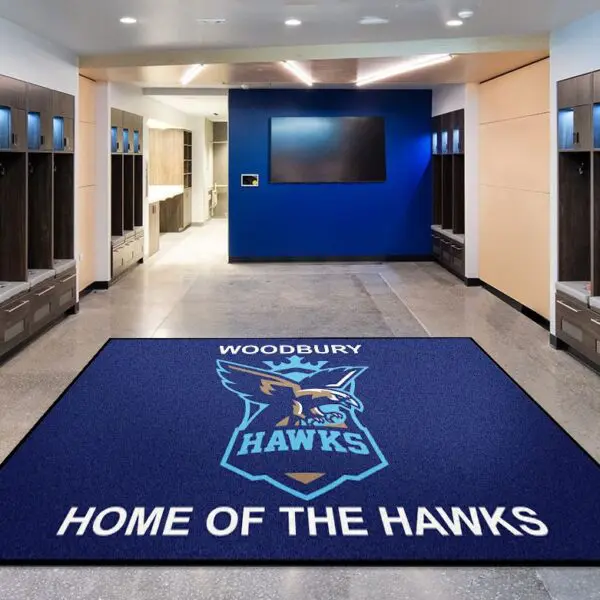 Woodbury Locker Room Logo Rug