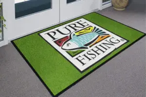 PET materials used in personalized floor mats
