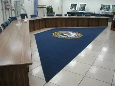US Navy Shaped Rug for a Conference Room