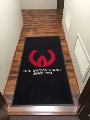 WA Watson and Sons Farmville VA Logo Rug 