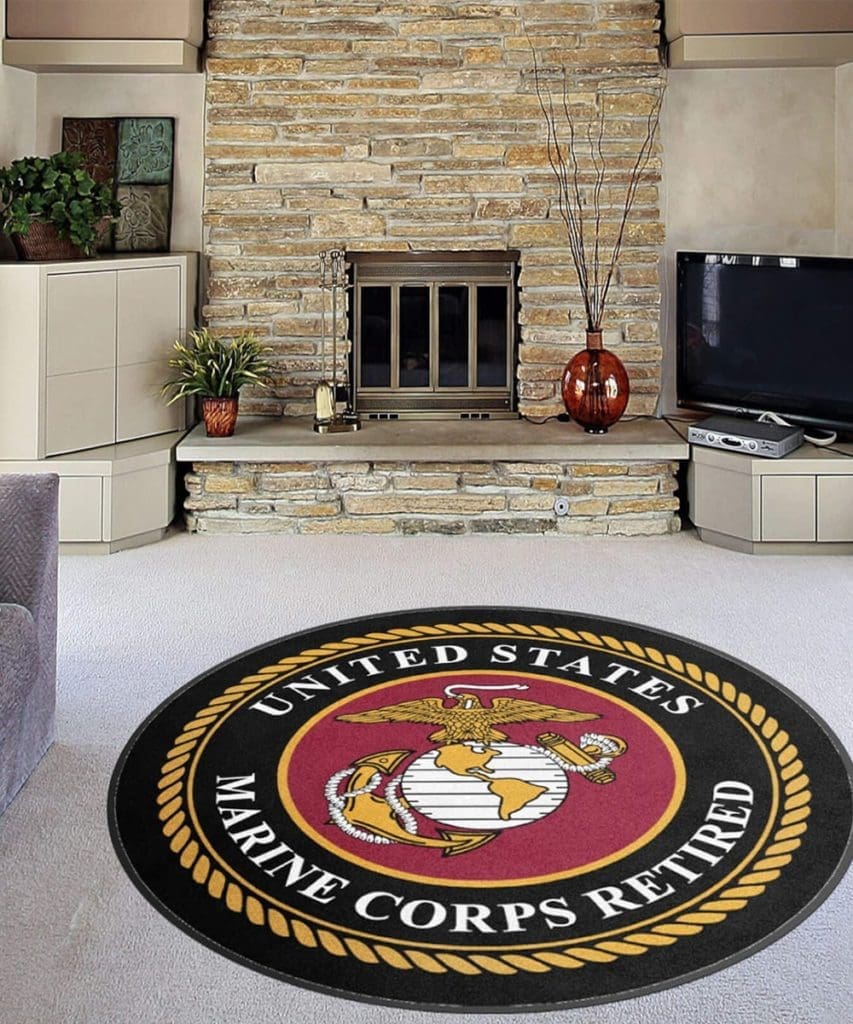 U.s. Marine Corps Retired Logo Rug (free Shipping)