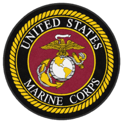 US Marines Round Logo Rug