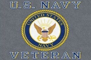 United States Navy Veteran Logo Rug