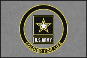 US Army Soldier For Life Logo Rug
