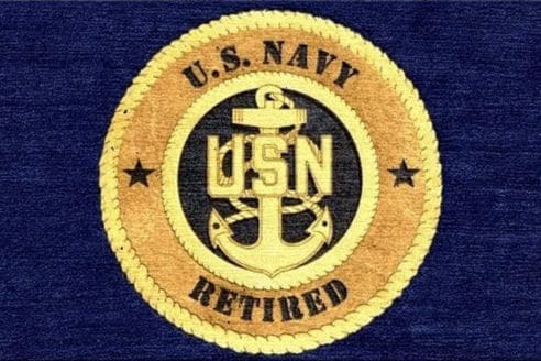 US Navy Retired Logo Rug
