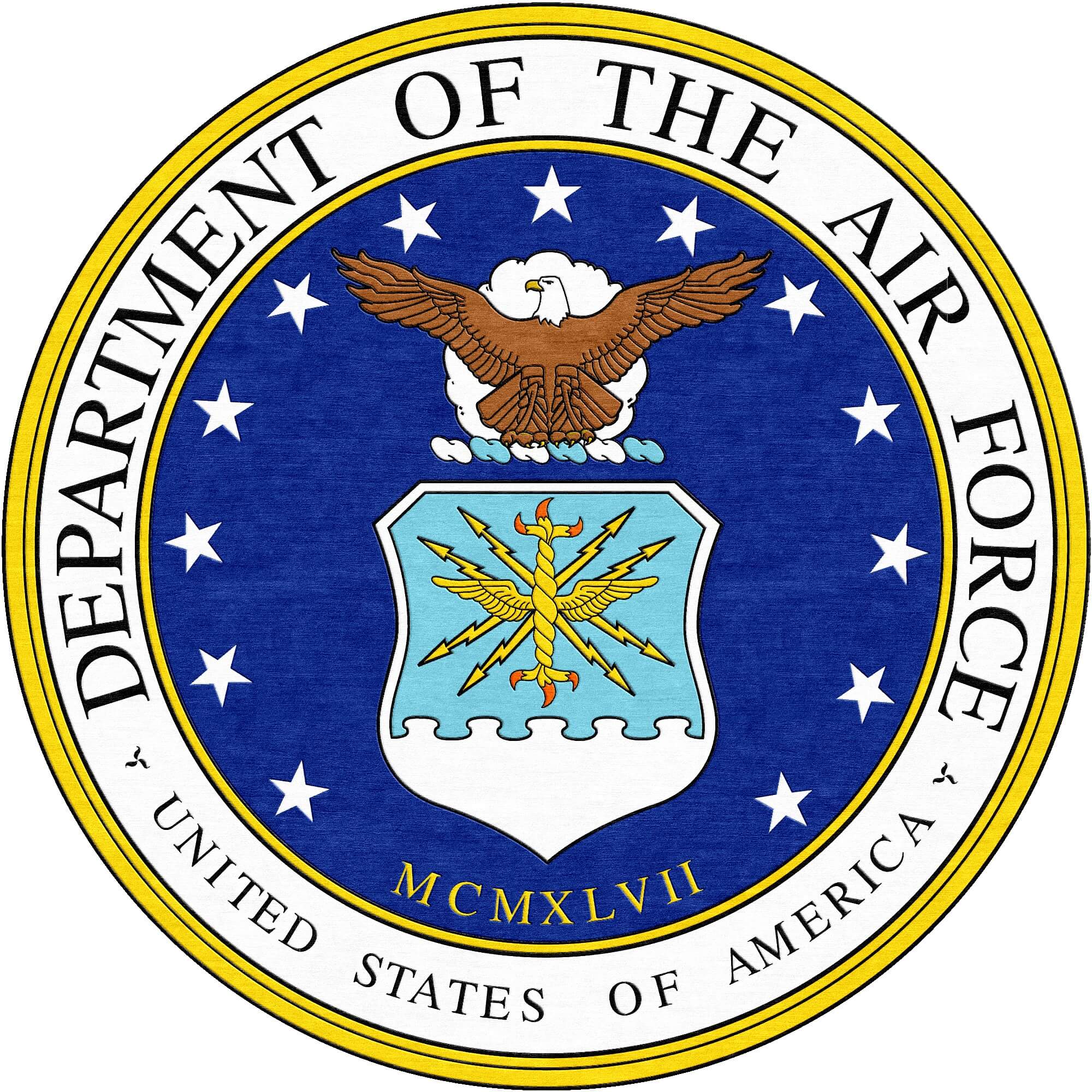 US Air Force Round Logo Rug| Rug Rats