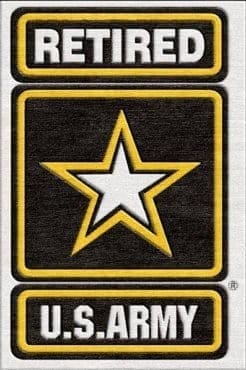 US Army Retired Logo Rug