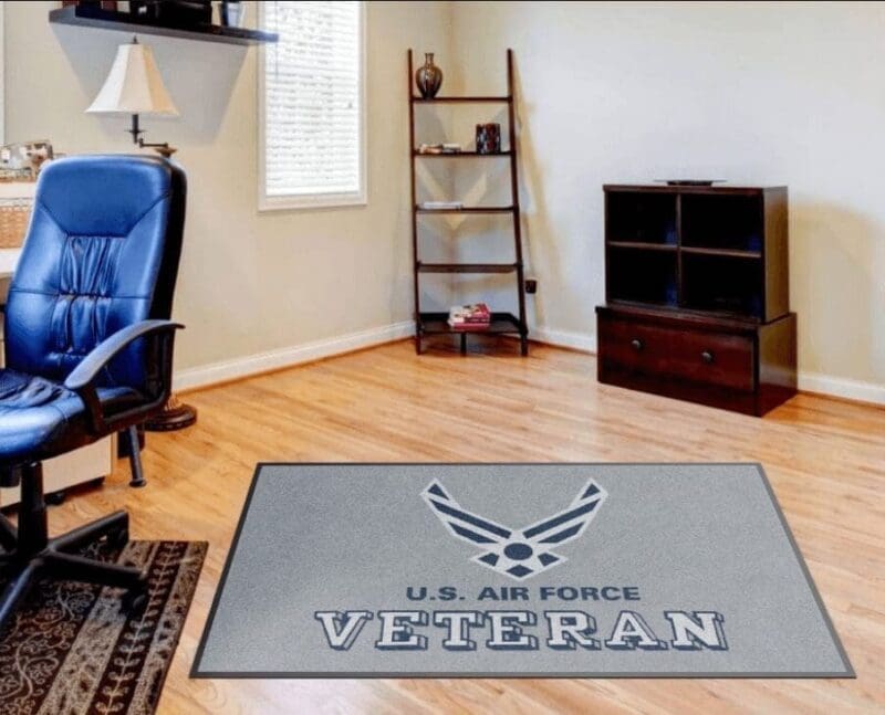 US Air Force Veteran Logo Rug