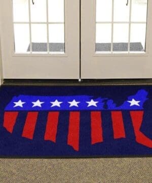 US Patriotic Stars and Stripes Custom Entrance Mat