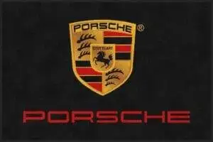 Custom Porsche Logo Rug