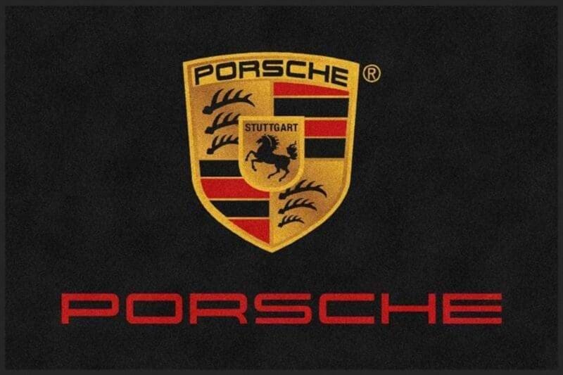 Custom Porsche Logo Rug