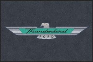 Custom Vintage Thunderbird Logo Rug