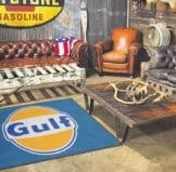 Vintage Gulf Gas Logo Rug
