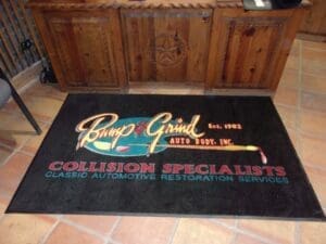 Bump N Grind Collision Personalized Rug