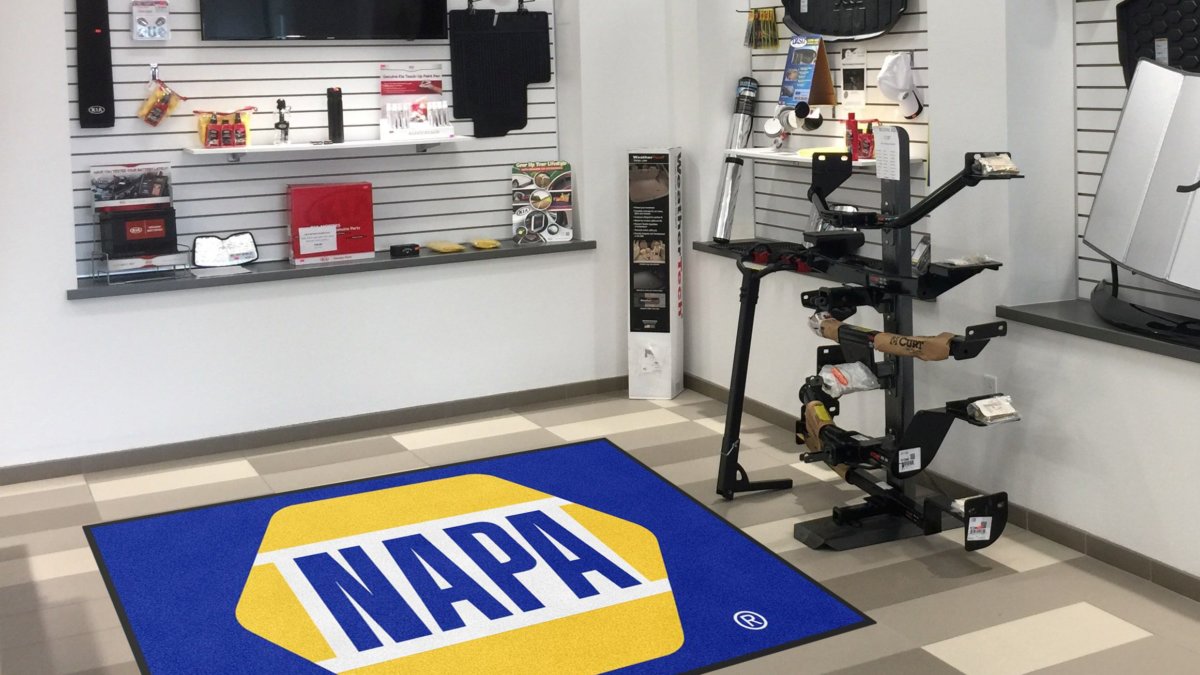 Auto Parts Store Logo Rugs
