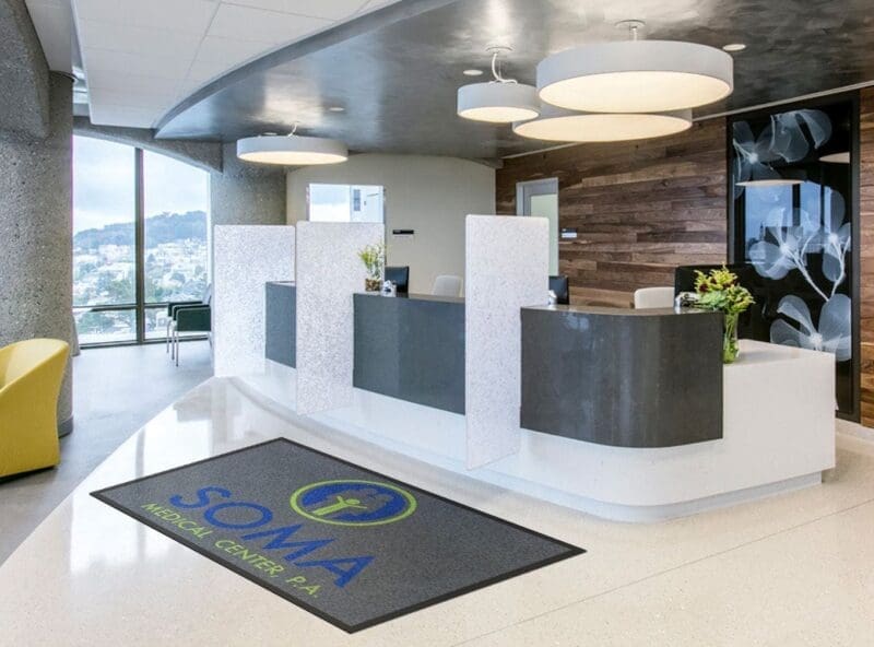 Medical center Logo Rugs will brighten up your facility