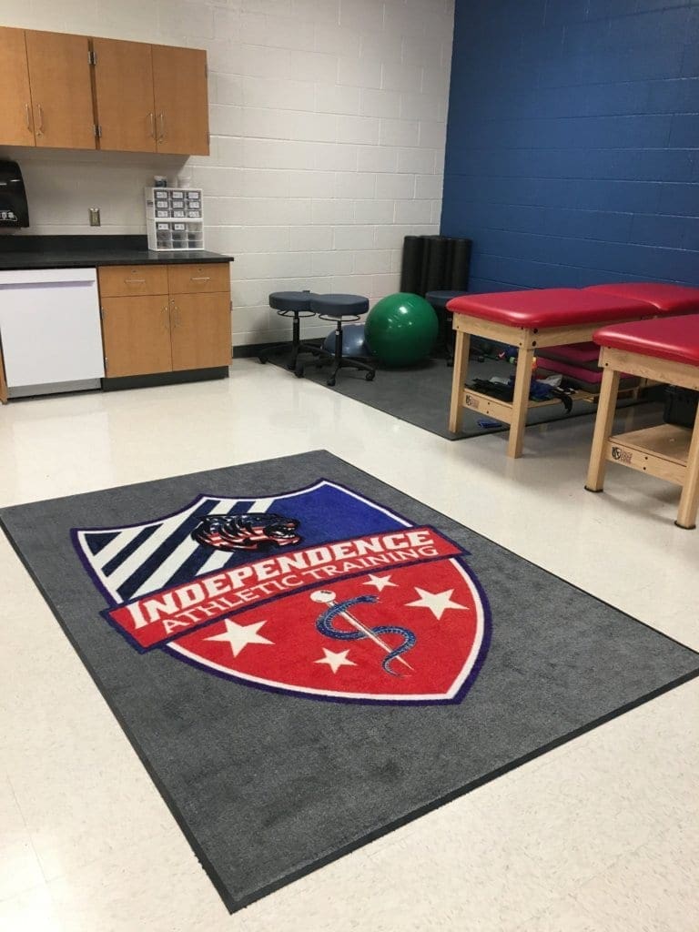 Independence High School custom entrance floor mat