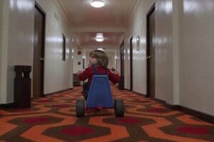 Overlook Hotel Carpet with Danny on Bike