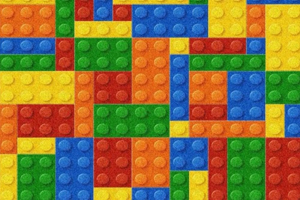 Lego Print Area Rug | Custom Colorful & Fun Rugs & Mats