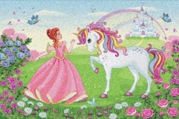 The Princess and the Unicorn Girls Rug