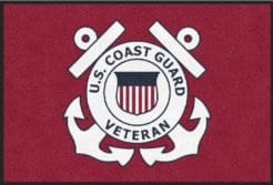 Coast Guard Veteran Logo Rug