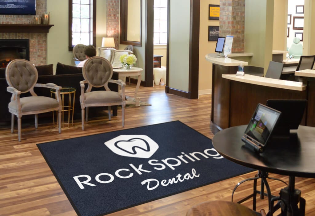 Rock Dental Office Logo Rug