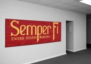 Semper Fi Logo Rug Wall Hanging