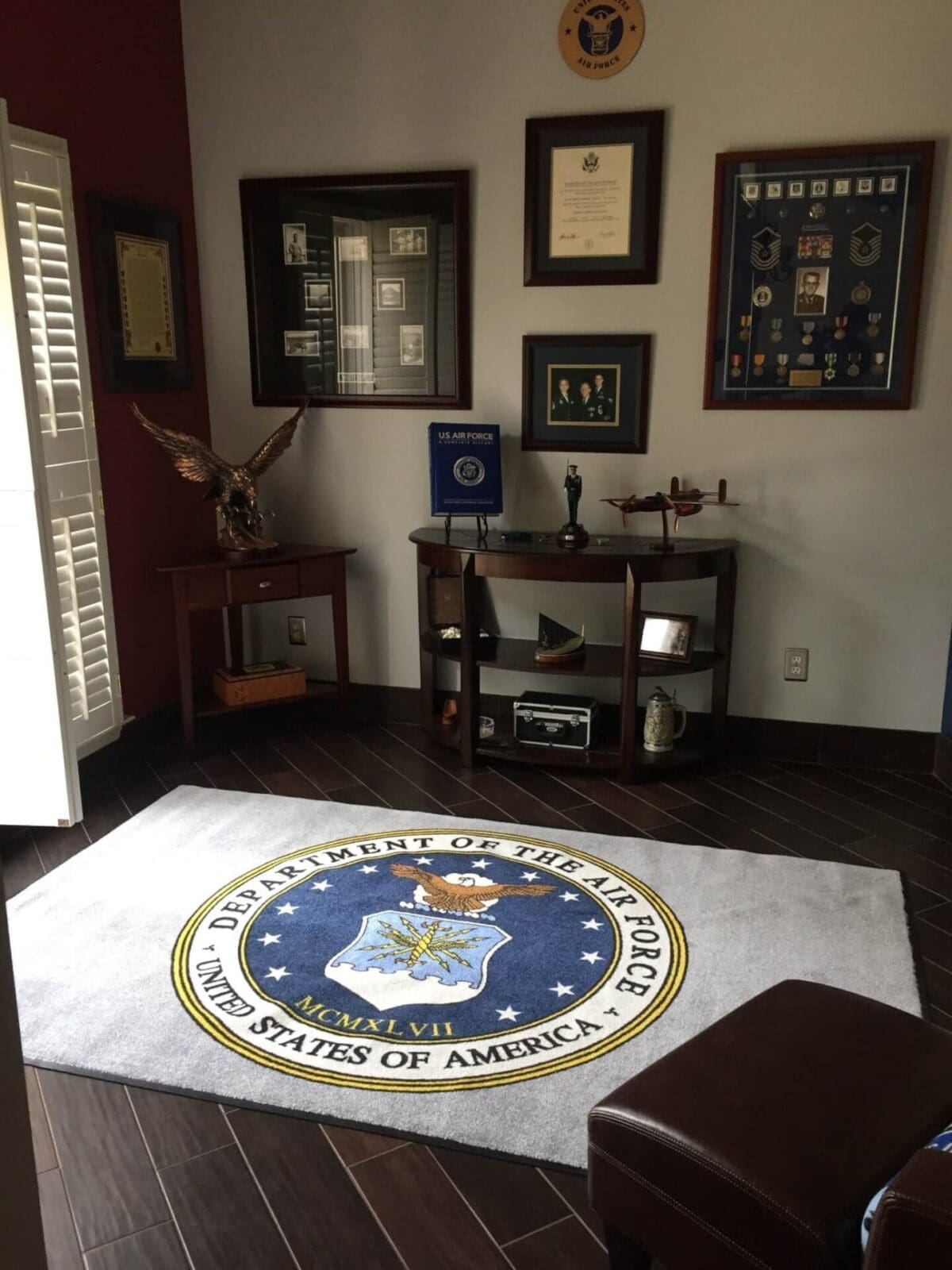 US Air Force Personalized Logo Rug