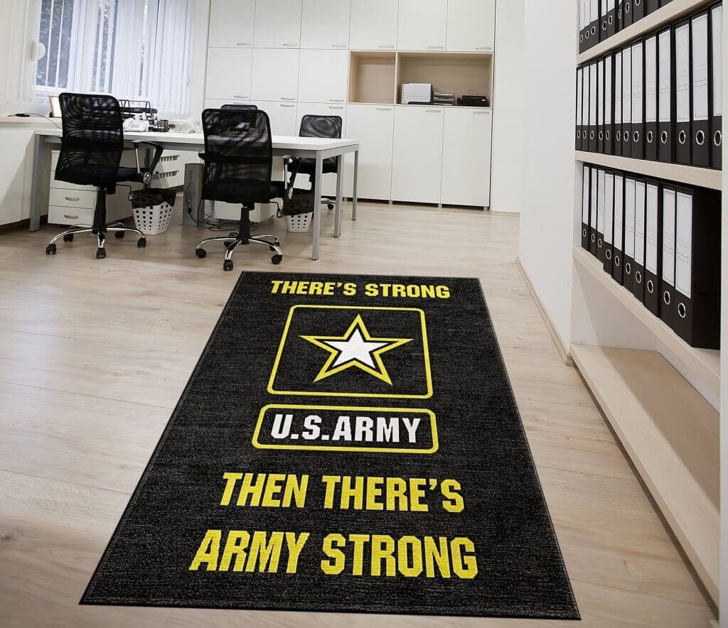 Then There's Army Strong Logo Rug