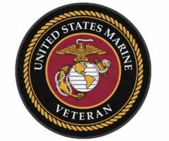 US Marine Corps Veteran Logo Rug