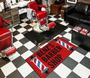 Barber Shop Custom Rug