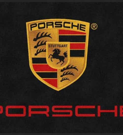 Custom Porsche Logo Rug 2-min