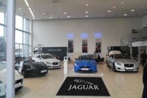 jaguar dealship rug