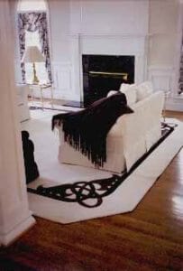 Custom Rug with angled corner